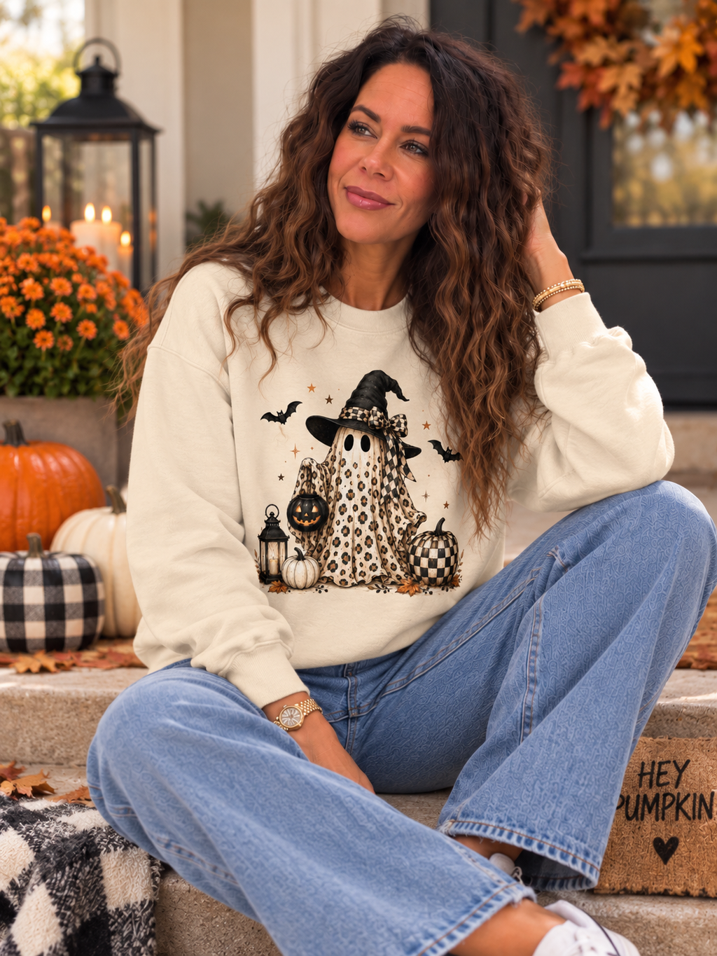 👻 Leopard Ghost Halloween Sweatshirt