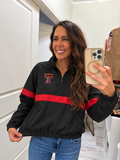 ❤️🖤 Black Game Day Quarter-Zip Windbreaker