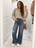 Cozy Bouclé Crew Neck Sweater