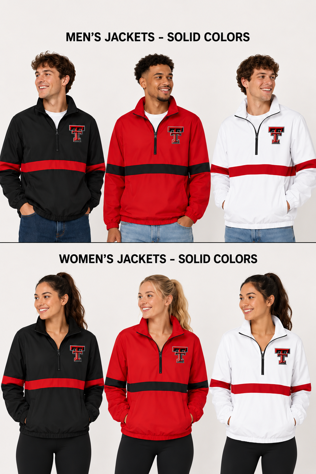 ❤️🖤 Black Game Day Quarter-Zip Windbreaker