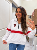 ❤️🖤 White Game Day Quarter-Zip Windbreaker